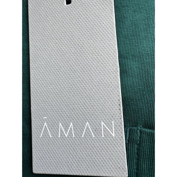 Aman Essentials Unisex Oversized Pocket Tee -Dark Green XL - Picture 6 of 7